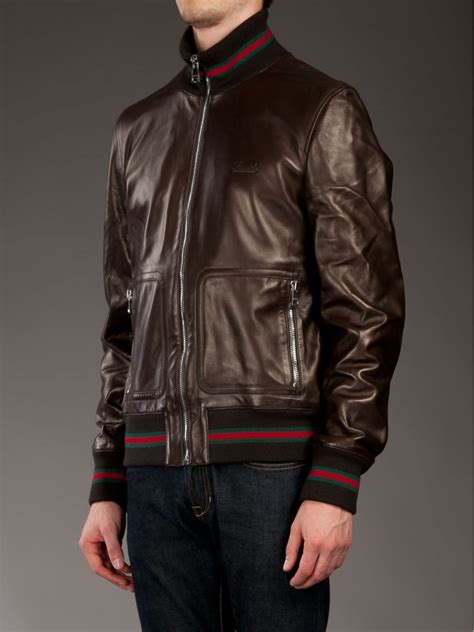 gucci fall mens line|Gucci leather jacket men.